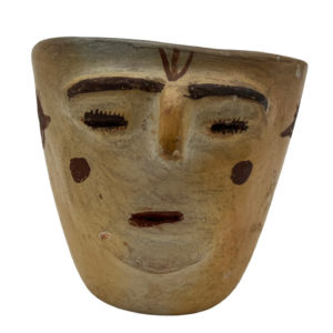 Old Hopi Effigy Face Pot