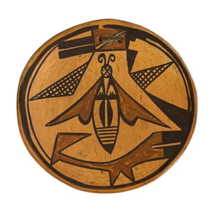 Old Hopi Pictorial Plate with Fred Harvey Tag